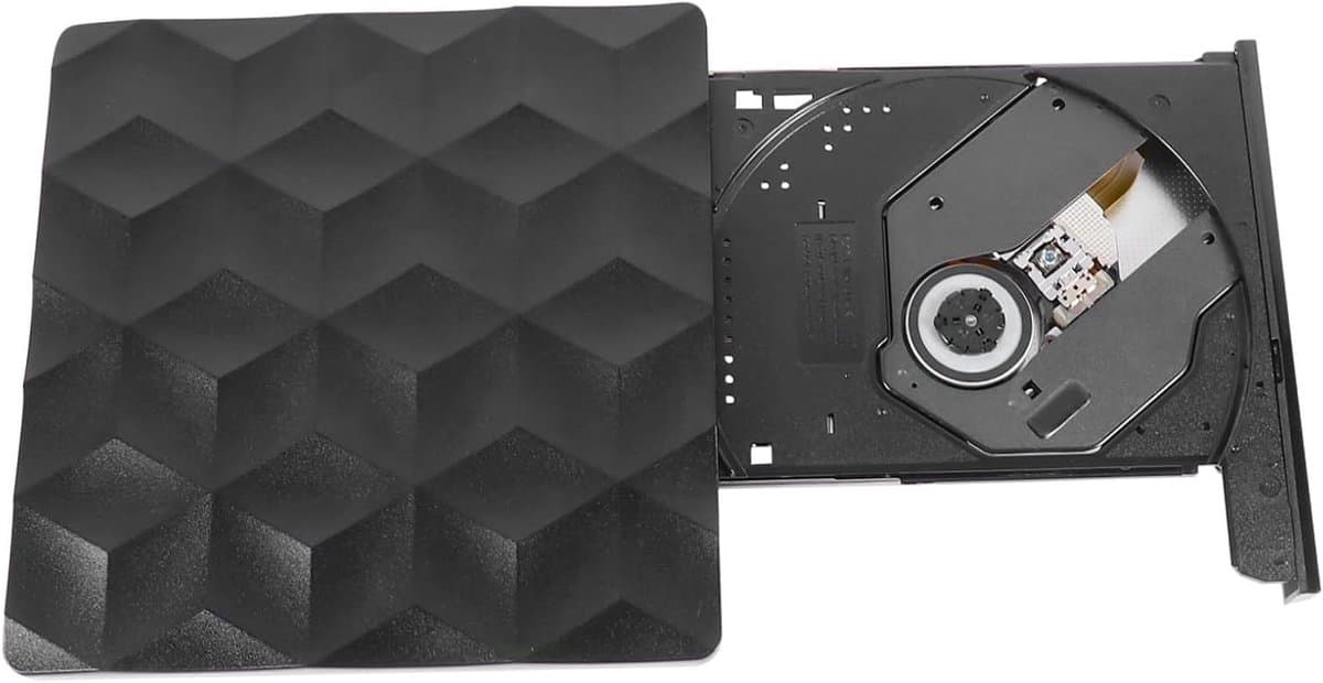 Externe Schijf - Dvd Brander - Data Opslag - Dubbele USB-C Poort - Slank Ontwerp - Zwart — afbeelding 1