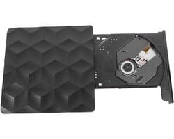 Externe Schijf - Dvd Brander - Data Opslag - Dubbele USB-C Poort - Slank Ontwerp - Zwart