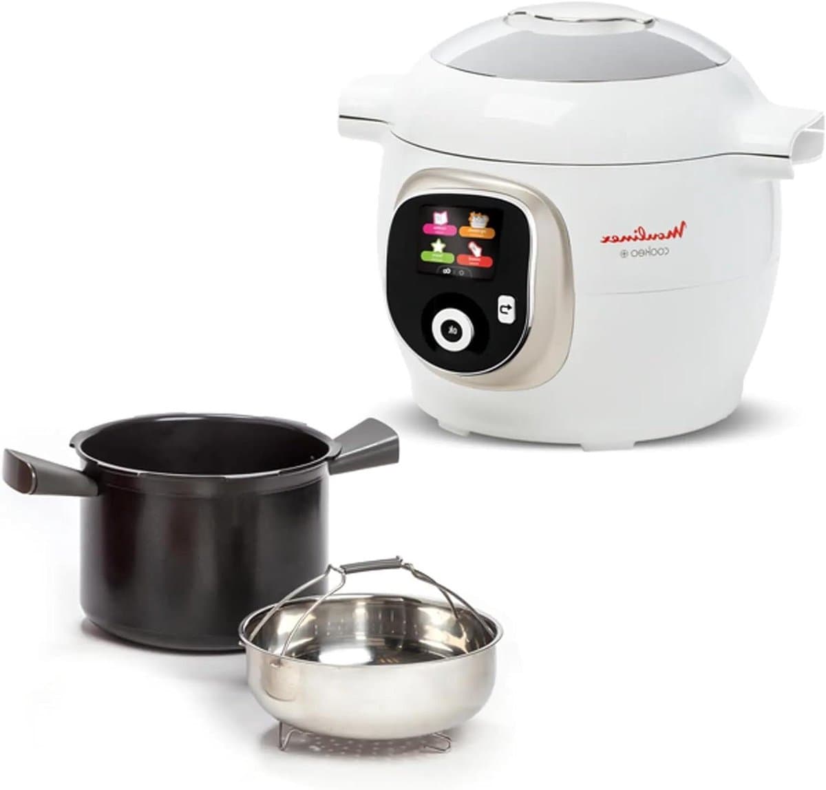 Intelligente Multikoker - Snelkookpan - Sneller Koken - 180 Recepten - 6 Liter - Wit — afbeelding 1