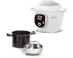 Intelligente Multikoker - Snelkookpan - Sneller Koken - 180 Recepten - 6 Liter - Wit