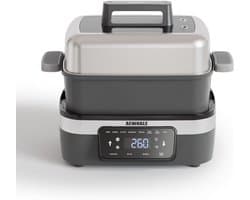 Multikoker met Airfryer - Elektrische Pan - Veelzijdig Koken - 8-in-1 Functionaliteit - 4.25 Liter - Zilver