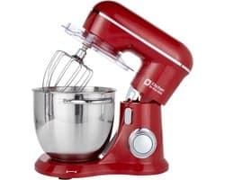 Keukenmachine - Mixer Deegkneedmachine - Thuisbakken - 10 snelheden - 6 liter kom - Rood