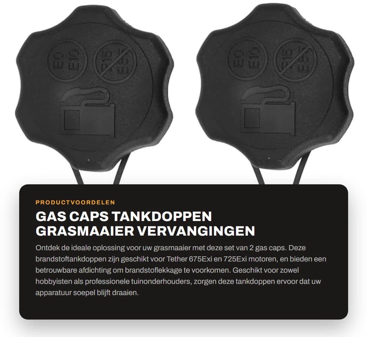 Dailygoods- Tankdop Vervangingsnummer 594061 - Brandstoftankdop - Lichtgewicht - Geschikt voor 675Exi/725Exi - Voorkomt Brandstoflekkage - ABS Materiaal — afbeelding 1