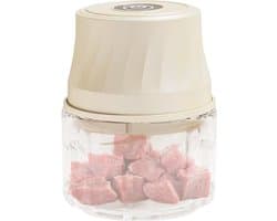 Mini Keukenmachine - Groente Snijder - Snel Ingrediënten Snijden - USB Oplaadbaar - 16x13x16 cm - Crèmekleurig