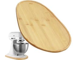 Keukenrobot Schuifmat - Apparaat Glijplank - Gemakkelijk Verplaatsen - Natuurlijk Houten Materiaal - 38.7 x 27.5 cm - Houtkleur