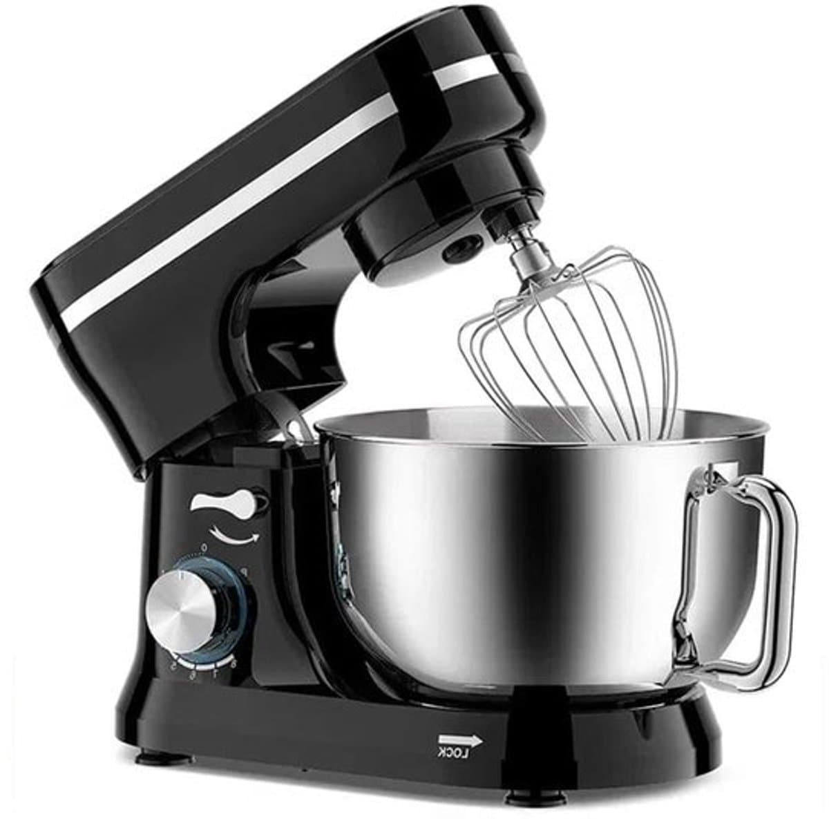 Keukenmixer - Keukenmachine - Foodprocessor - Keukenrobot - 1000W – 8 Snelheden – 4.5L Roestvrijstalen Kom – Elektrische Foodmixer - Zilver — afbeelding 1
