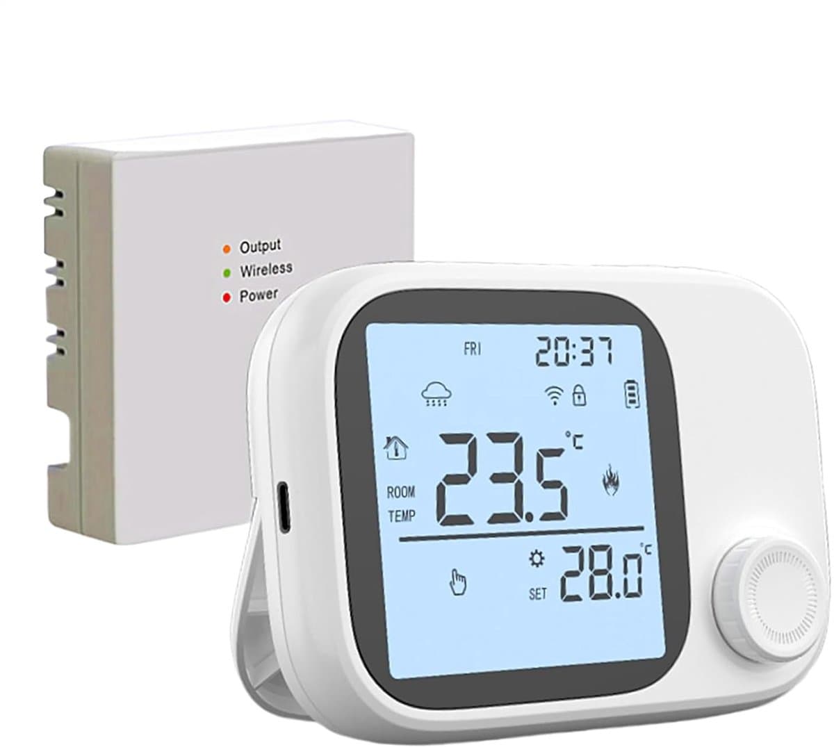 Temperatuur Monitor - Slimme Thermostaat - Intelligent Huis - Spraakbesturing - 8.6 x 8.6 x 3 cm — afbeelding 1