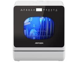 Mini-vaatwasser met 9 programma's, 5 liter watertank en touch control voor huiskeukens