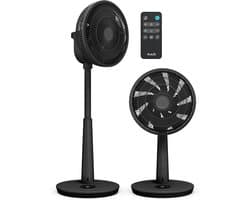 Statiefventilator - Vloerventilator - Verkoeling Binnen - 26 Snelheden - 73-95cm - Zwart