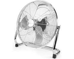 Vloerventilator - Windmachine - Ruimte Koelen - Stille Werking - 40 cm Diameter - Chroom
