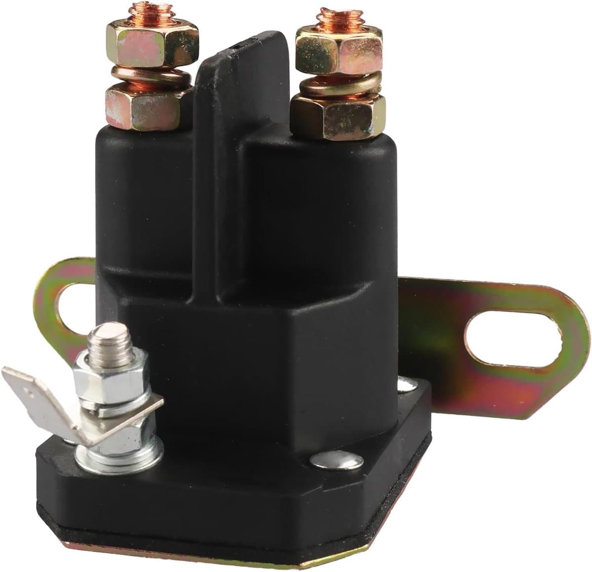 Grasmaaier Starter Solenoïde - Motoronderdeel Gazonmaaier - Motor Starten - 12V 3 Terminal - Standaard Formaat - Zwart — afbeelding 1