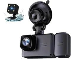 Dashcam Auto - Autocamera DVR - Verkeersveiligheid - Drievoudige lens - 2 inch scherm - Zwart