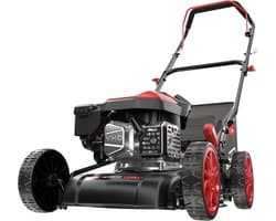 Benzine grasmaaier - Grastrimmer gazonmaaier - Gazon onderhouden - 4-takt motor - 41 cm maaibreedte - Zwart