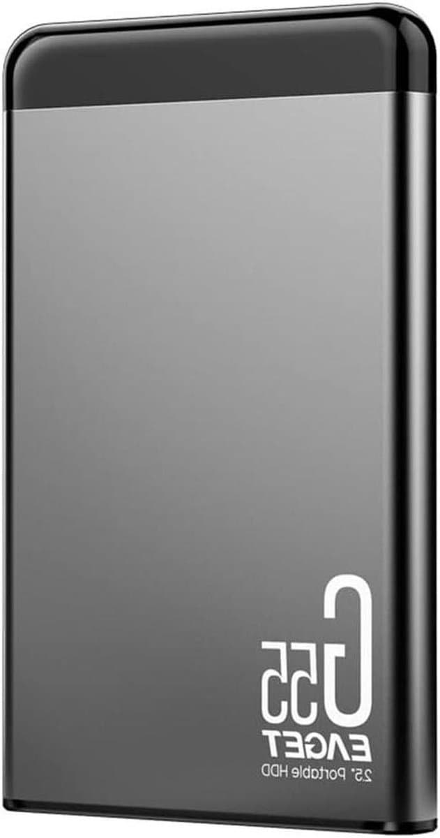 Externe Harde Schijf - Mobiele HDD - Bestanden Opslaan - Schokbestendig Metalen Behuizing - 500 GB - Zilver — afbeelding 1