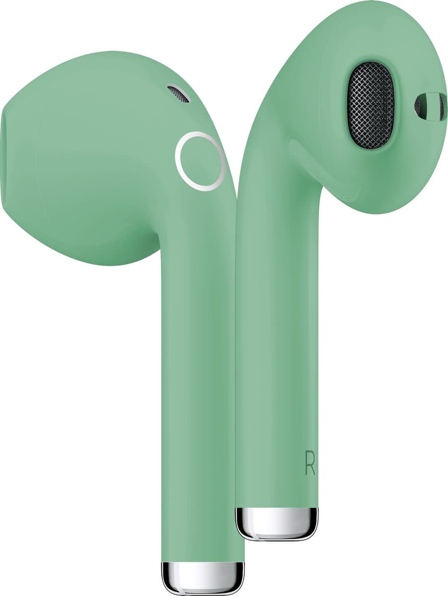 Draadloze Oordopjes Bluetooth 5.3 - Oortjes met Microfoon - Lange Batterijduur - Ergonomische & Stevige Pasvorm - Groene EarBuds — afbeelding 1