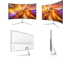 Stemily Monitor - Beelscherm - PC - 24-inch - Geboren Scherm - Gaming - 2ms & 75Hz - 2800R Kromming - 98% sRGB & 3000:1