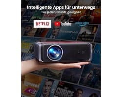 Beamer Smart - 1000 ANSI Lumen - Full HD 1080p Resolutie - LCD Scherm - Draagbaar Voor Thuisbioscoop