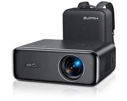 Wimius - Beamer - Projector Beamer - Projector 4k - 1080P - Automatische focus - met WiFi 6 en Bluetooth 5.2 - 600ANSI - Buiten- en thuisprojector - Zwart