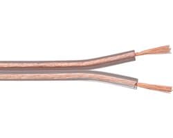 Goobay Luidsprekerkabel 10 m transparant, 2 x 0,75 mm² CCA-geleider, robuuste flexibele PVC-mantel, eenvoudig te leggen