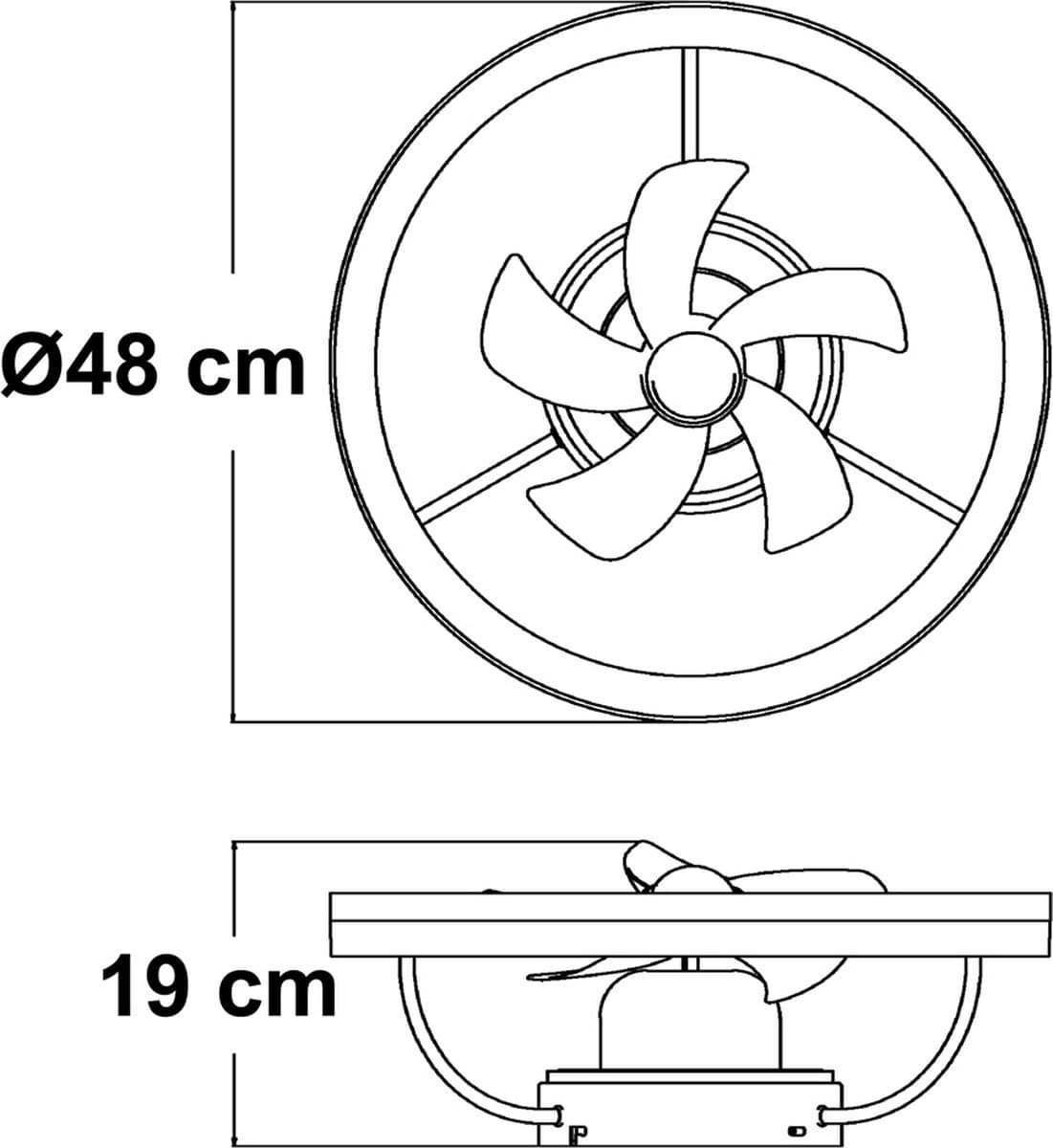 LumenXL - Plafondventilator met zomer/winter functie en aanpasbare kleurtemperatuur Ikaros - wit — afbeelding 1