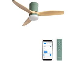 CREATE - Stille 40W plafondventilator met technische ABS bladen in verschillende maten - S - Met licht - WIFI - WIND CALM