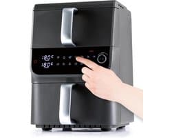 Airfryer met 2 Bakzones - 10 Liter Inhoud - 10 Programma's - XL Heteluchtfriteuse met Touchscreen