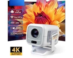 Norvia - 4K Mini beamer - 1080P projector - Draagbare bioscoop - Smartphone - Bluetooth - IOS - Android - 130 Inch - WiFi 6