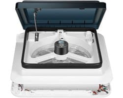 Cellista Dakventilator Camper 12V - RV Ventilator Met LED Verlichting - Dakluik Ventilator - Lucht Ventilator Caravan - 5-35m³/min Luchtstroom - 10 Bladen