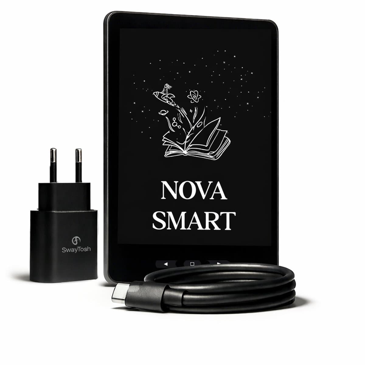 SwayTosh E-Reader Nova Smart – 6 inch 2026 – Tot 68GB Opslag (36GB geleverd) – Schermverlichting en Nachtmodus – E Reader Voor Ebook – Met Oplader — afbeelding 1