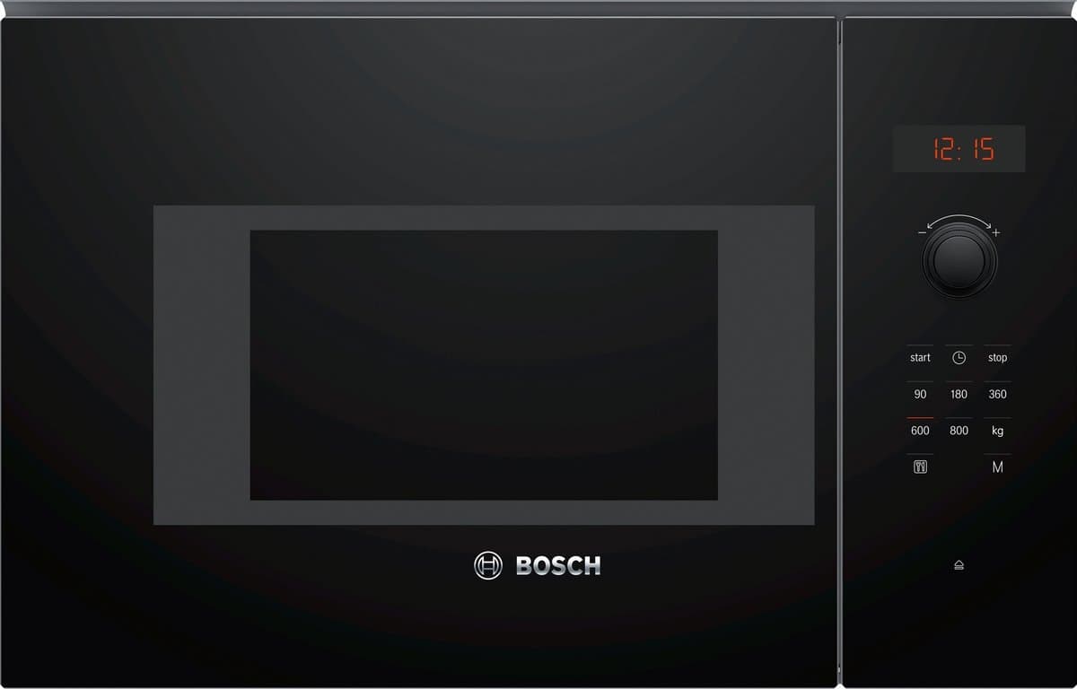 Bosch BFL523MB1F-1 Serie 4 Inbouwmagnetron 20 l Zwart + 3 Jaar Gratis Extra Garantie — afbeelding 1