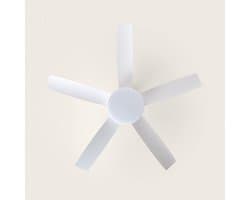 Stille Plafondventilator Wit 132cm met LED Verlichting en Afstandsbediening