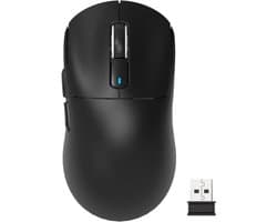 ATTACK SHARK Draadloze Gaming Muis - Wired/2.4G/BT5.4 - Lichtgewicht 49G - PAW3395 - 26000DPI - Zwart
