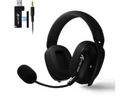 ATTACK SHARK L80Pro - 2.4GHz Draadloze Gaming Headset - Lichtgewicht - Bluetooth koptelefoon - Multiplatform - Geschikt voor PS4/PS5, Nintendo Switch - Zwart