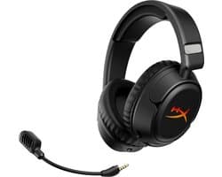 HyperX Cloud Flight 2 – Draadloze Gaming Headset met RGB Covers, tot 100u batterijduur, 2.4GHz & Bluetooth –Multi‑Platform- Zwart