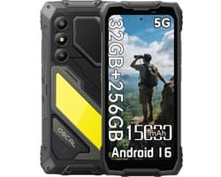 OSCAL PILOT 5 - Robuuste Smartphone - 5G - 36GB RAM - 256GB ROM - 6.67 inch 120Hz - 15000mAh Robuuste Telefoon - Android 16 - NFC - GPS - Zwart