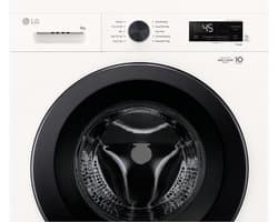 LG F4X1009NWK wasmachine 9 kg met Inverter Direct Drive voor stiller, duurzamer wassen - Spa Steam™ verwijdert allergenen en verzorgt stoffen - 6 Motion voor optimale bewegingen - Energieklasse A.