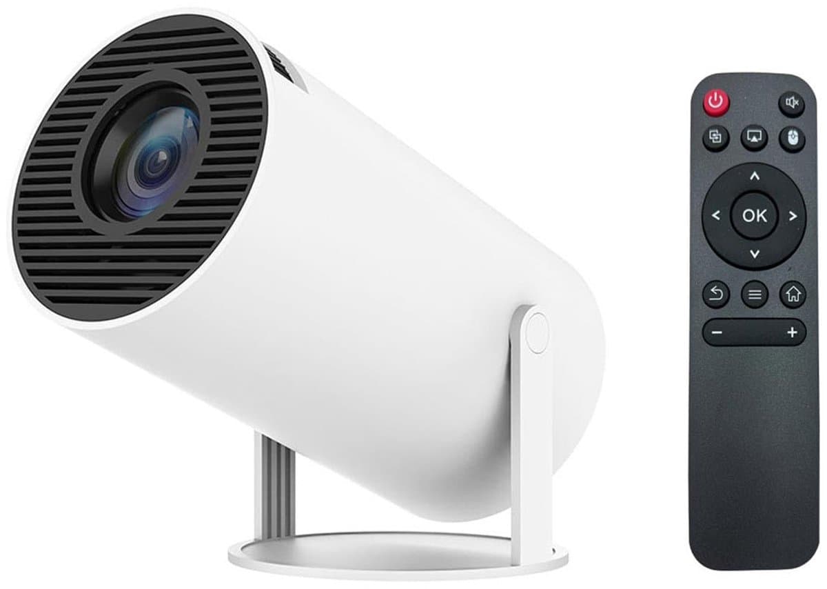 Kraftverdia Smart Mini Beamer Pro - 4K & 1080P Ondersteuning - WiFi 6 & Bluetooth 5.0 - Android 12 OS - Automatische Horizontale Correctie - 180° Draaibaar - 120 ANSI Lumen - Geschikt voor Buitenfilmavonden en Mobiel Gebruik — afbeelding 1