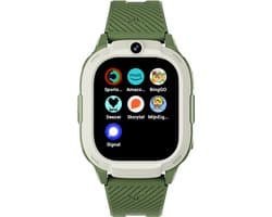 Rebel Cactus SKY (Groen) - kindersmartwatch - GPS tracker - Whatsapp - (video) bellen - SOS/Geofence - Groot display 1.75" - Gratis OuderApp - Batterij: 32uur - Alle wereldtalen - Geen internet en geen socials - Wel apps - Uit tijdens school - Wifi