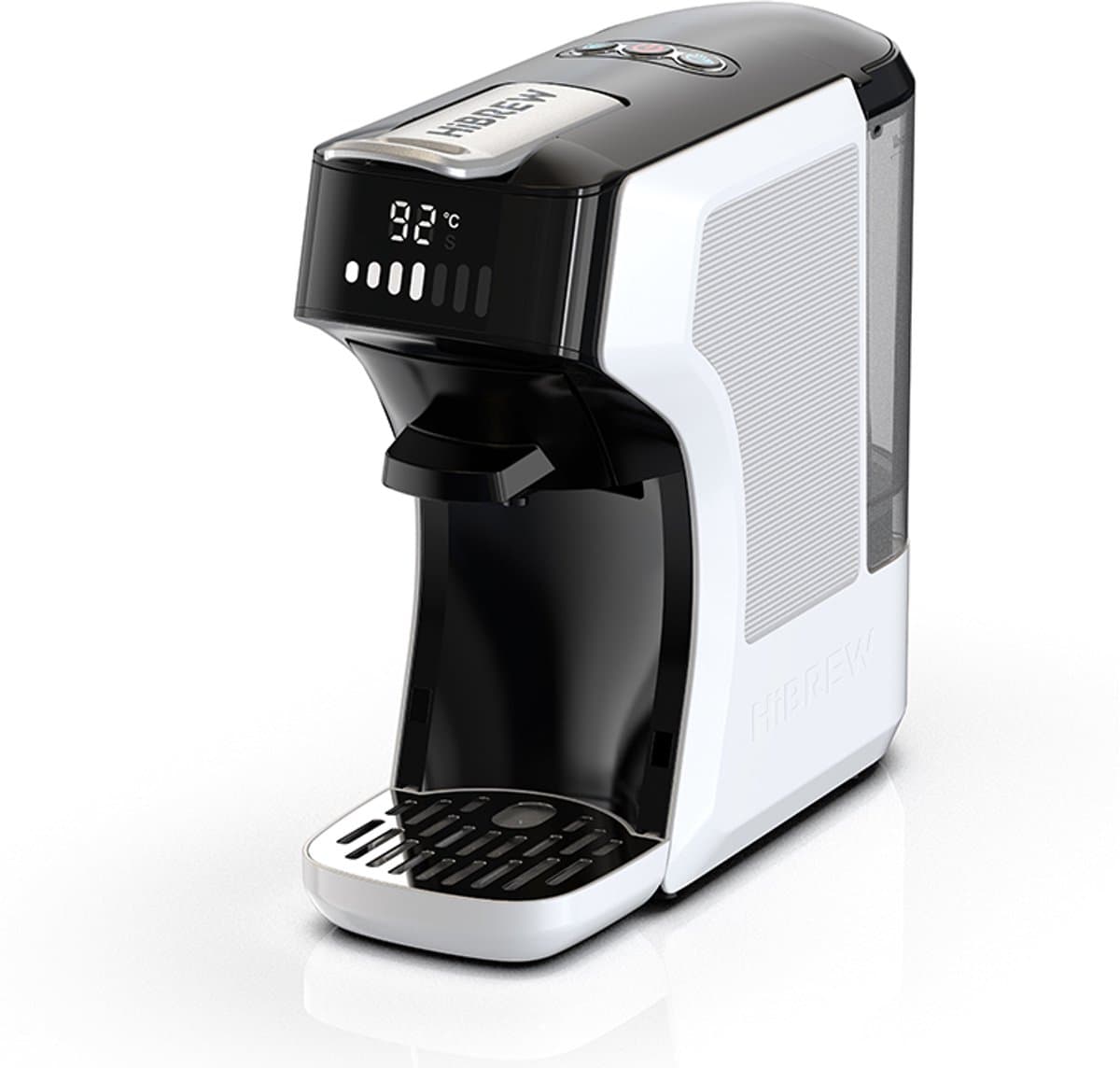 HiBrew H1C Pods koffiemachine - 20 bar hogedruk-extractie - warm/koud zetten - 7-traps waterinstelling - compatibel met NSDG - Wit — afbeelding 1