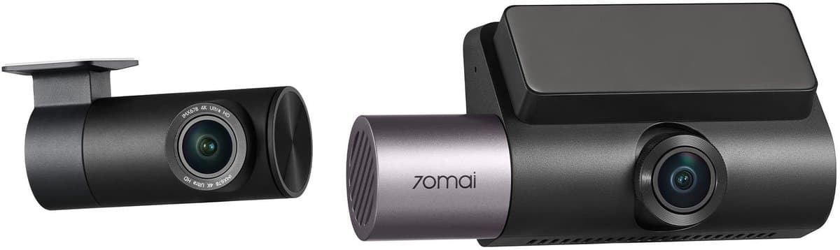 70mai Dash Cam T800 HDR Set met SD-kaart - Dashcam voor en achter - 4K Ultra HD met HDR - Inclusief SD-kaart direct gebruiksklaar - GPS en WiFi app bediening - Parkeerstand beveiliging - G-sensor en nachtzicht voor maximale veiligheid — afbeelding 1
