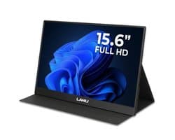 Portable Monitor Flex 15.6" - Full HD Draagbare monitor met USB-C & HDMI - Extra scherm laptop - Plug & Play - Incl. Beschermhoes