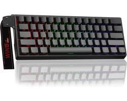 AULA WIN60 HE - 60% Bedraad RGB Gaming Toetsenbord - Hall Effect Rapid Trigger - Magnetische Toetsen - Gasket - Hot Swap - 8K Hz Polling Rate - QWERTY Toetsenborden - Zij Bedrukte toetsen - 61 Keys - Zwart