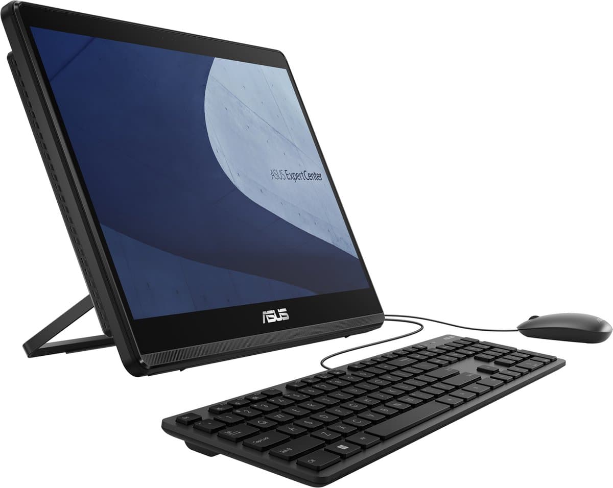 ASUS ExpertCenter E1 AiO E1600WKAT-BMR082W Intel® Celeron® N N4500 39,6 cm (15.6") 1920 x 1080 Pixels Touchscreen All-in-One tablet PC 4 GB DDR4-SDRAM 512 GB SSD Windows 11 Home Wi-Fi 6 (802.11ax) Zwart — afbeelding 1