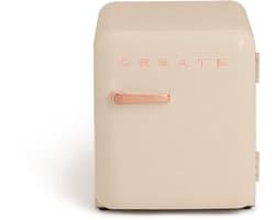 CREATE - Koelkast in retrostijl - Zand - Handvat Roségoud - FRIDGE RETRO 48L