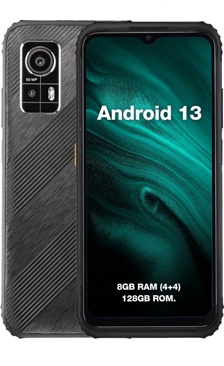 AGM H6 Lite – Robuuste Android Smartphone met 6.56" HD+ Scherm, IP68 Waterdicht & 13MP Camera – Dual SIM – 4G – 4GB+64GB — afbeelding 1