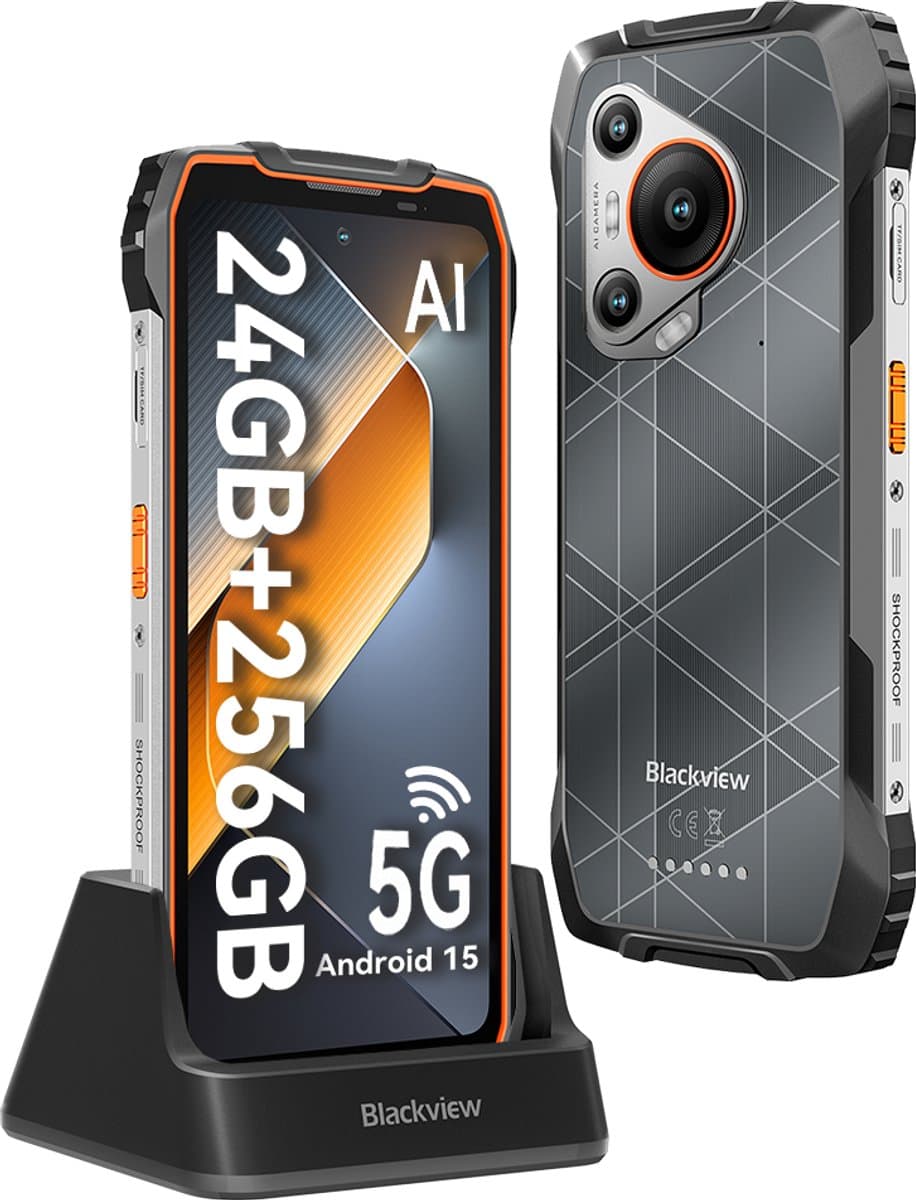 Blackview BL7000 - AI Robuuste Smartphone - 5G - 24GB RAM - 256GB ROM - 6.78 inch 120Hz - Robuuste Telefoon - IP68 Waterdicht - Nachtzicht - Android 15 - NFC - GPS - Oranje — afbeelding 1