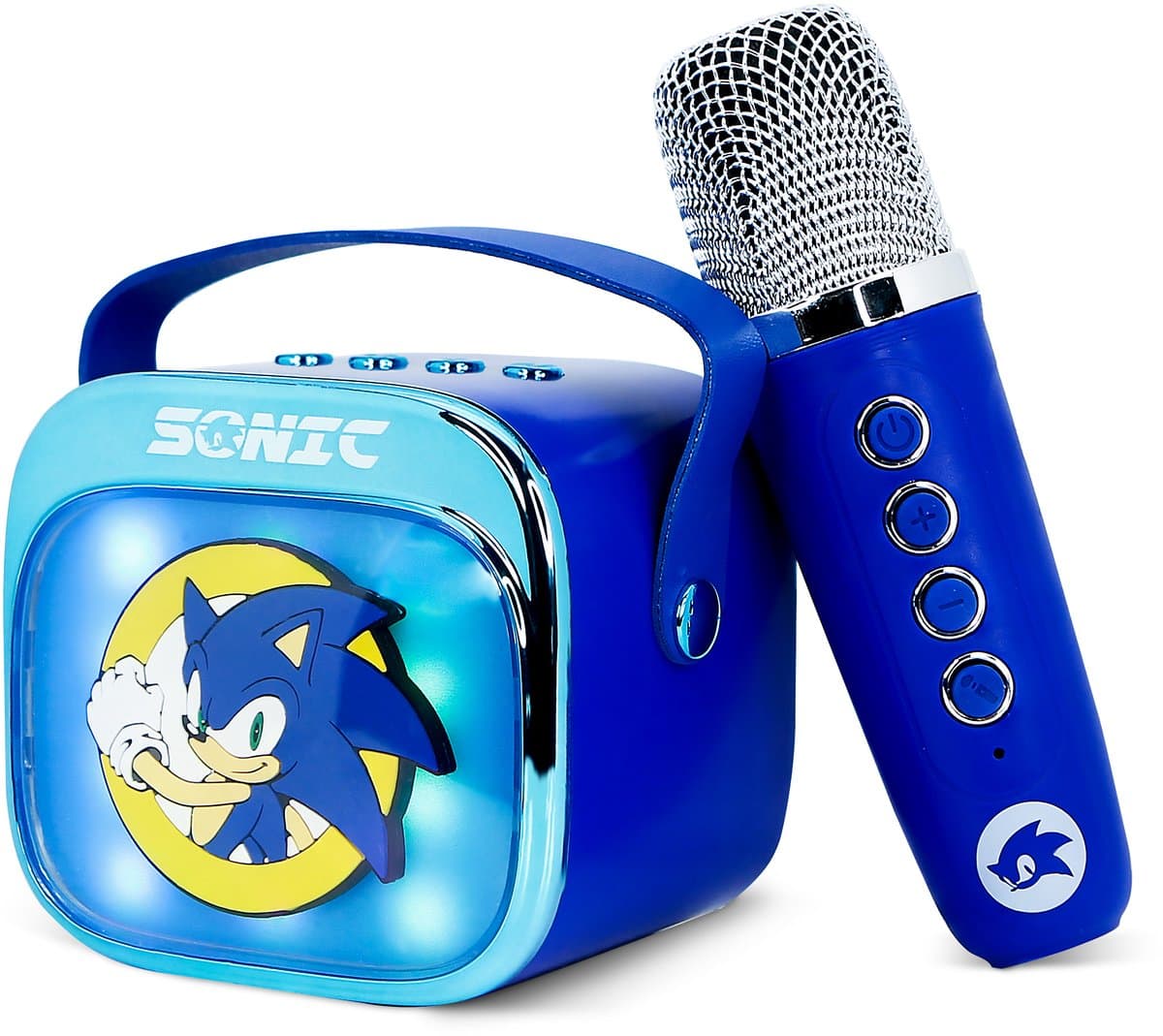 Sonic the Hedgehog - karaoke set voor kinderen - draadloze microfoon en speaker - met lichteffecten - stemvervorming — afbeelding 1