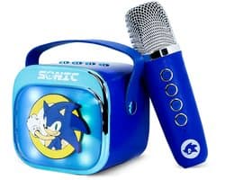Sonic the Hedgehog - karaoke set voor kinderen - draadloze microfoon en speaker - met lichteffecten en stemeffecten