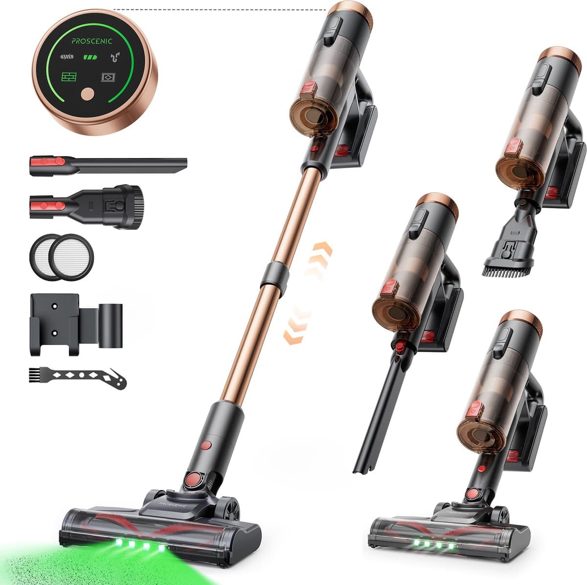 Proscenic P11 Ultra - Steelstofzuiger Draadloos - 550W - 55Kpa - 55 minuten - Ultralicht - 1,2 L Stofbak - Snoerloze Stofzuiger — afbeelding 1