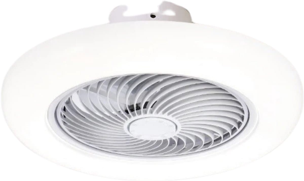Nivard Plafondventilator - Met Verlichting - Plafond Ventilator - Met Lamp - Plafonniere Met Ventilator - Met Licht - Wit - 52cm — afbeelding 1